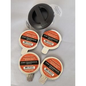 bbw Scentportable Black Clip & 4 PUMPKIN PECAN WAFFLES Refills